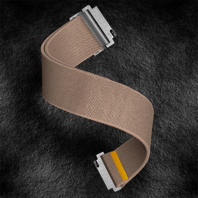 22mm Adjustable Single Loop Elastic Nylon Watch Band(Milk Tea) - free shipping - PMC TechLife - Order now!