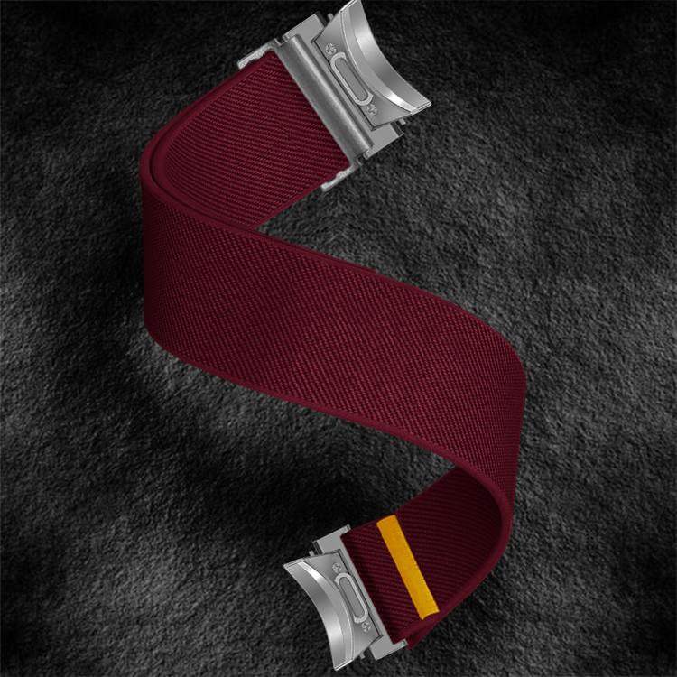 For Samsung Galaxy Watch FE / 7 / 6 / 5 / 4 Adjustable Single Loop Elastic Nylon Watch Band(Wine Red) - free shipping - PMC TechLife - Order now!