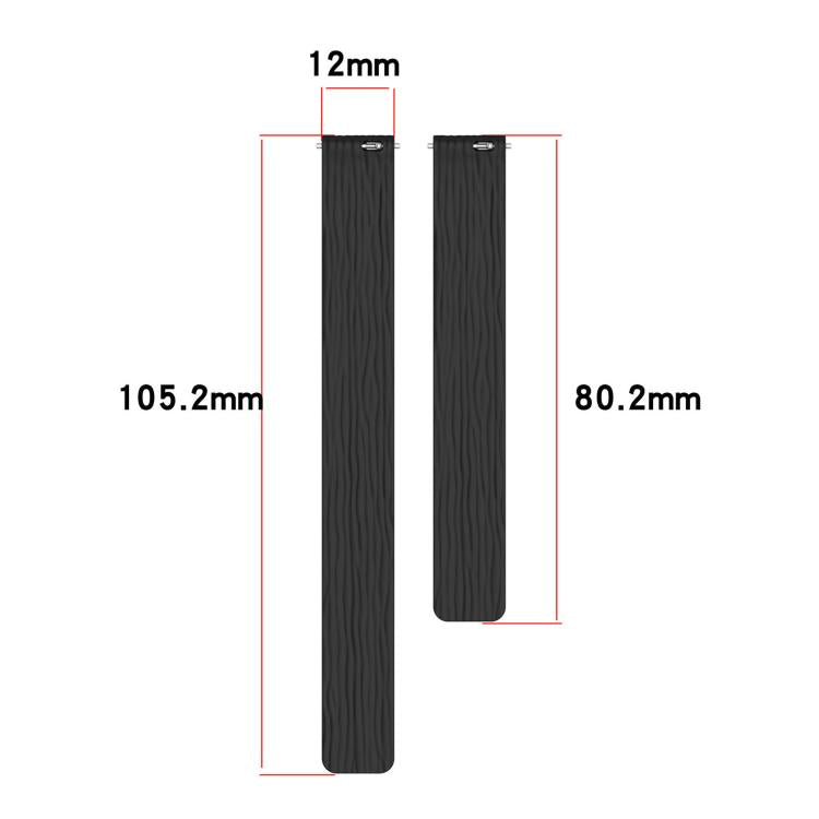 12mm Striped Soft Magnetic Silicone Watch Band(White) - free shipping - PMC TechLife - Order now!