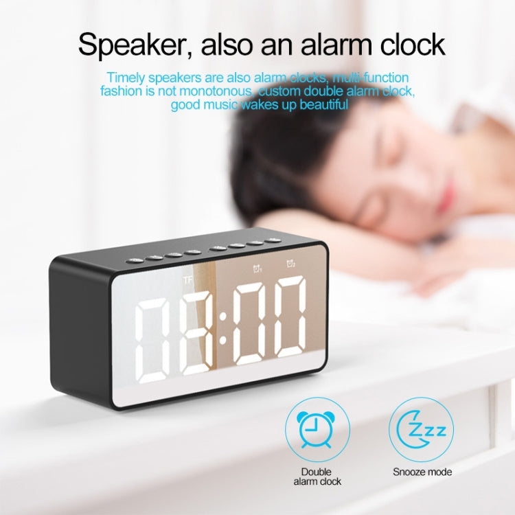 AEC BT506 Speaker with Mirror, LED Clock Display, Dual Alarm Clock, Snooze, HD Hands-free Calling, HiFi Stereo(Blue) - Desktop Speaker by AEC | Online Shopping South Africa | PMC Jewellery | Buy Now Pay Later Mobicred