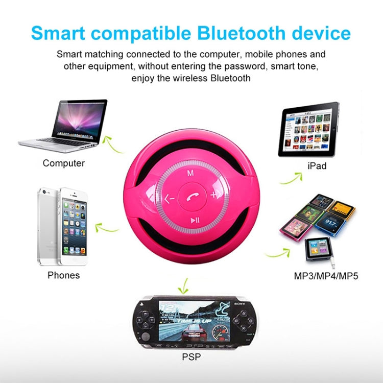 A18 Ball Bluetooth Speaker with LED Light Portable Wireless Mini Speaker Mobile Music MP3 Subwoofer Support TF (Pink) - free shipping - PMC Jewellery - Order now!
