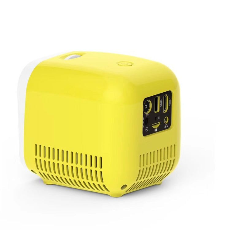 L1 Children Projector Mini LED Portable Home Speaker Projector, UK Plug(Yellow) - LED Projector by PMC Jewellery | Online Shopping South Africa | PMC Jewellery | Buy Now Pay Later Mobicred