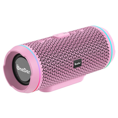 Oneder V10 Bluetooth 5.0 Color Dual LED lights, TWS Connection Function, 10W Stereo CD Quality，Support TF Card & USB Drive & AUX & FM(Pink) - Desktop Speaker by OneDer | Online Shopping South Africa | PMC Jewellery | Buy Now Pay Later Mobicred