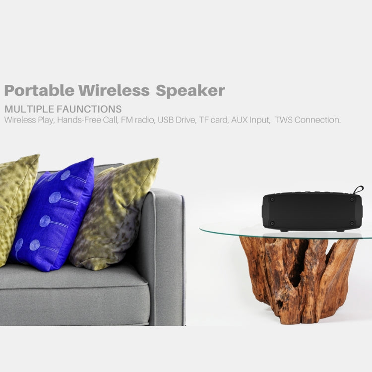 NewRixing NR-3020 Outdoor TWS Wireless Bluetooth Stereo Waterproof Dustproof Shockproof Speaker(Black) - Desktop Speaker by NewRixing | Online Shopping South Africa | PMC Jewellery | Buy Now Pay Later Mobicred