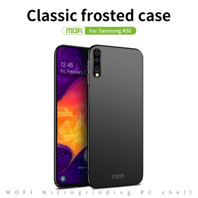 For Galaxy A50 MOFI Frosted PC Ultra-thin Hard Case(Gold) - Galaxy Phone Cases by MOFI | Online Shopping South Africa | PMC TechLife