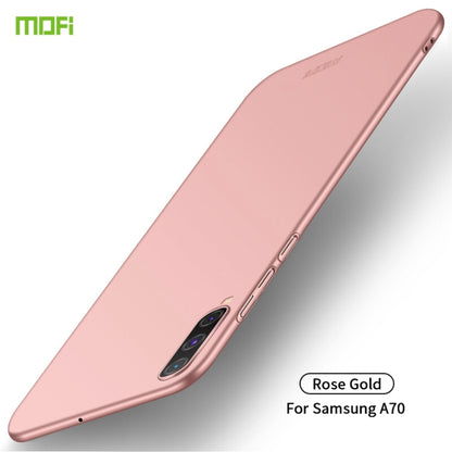 For Galaxy A70 MOFI Frosted PC Ultra-thin Hard Case(Rose gold) - Galaxy Phone Cases by MOFI | Online Shopping South Africa | PMC Jewellery