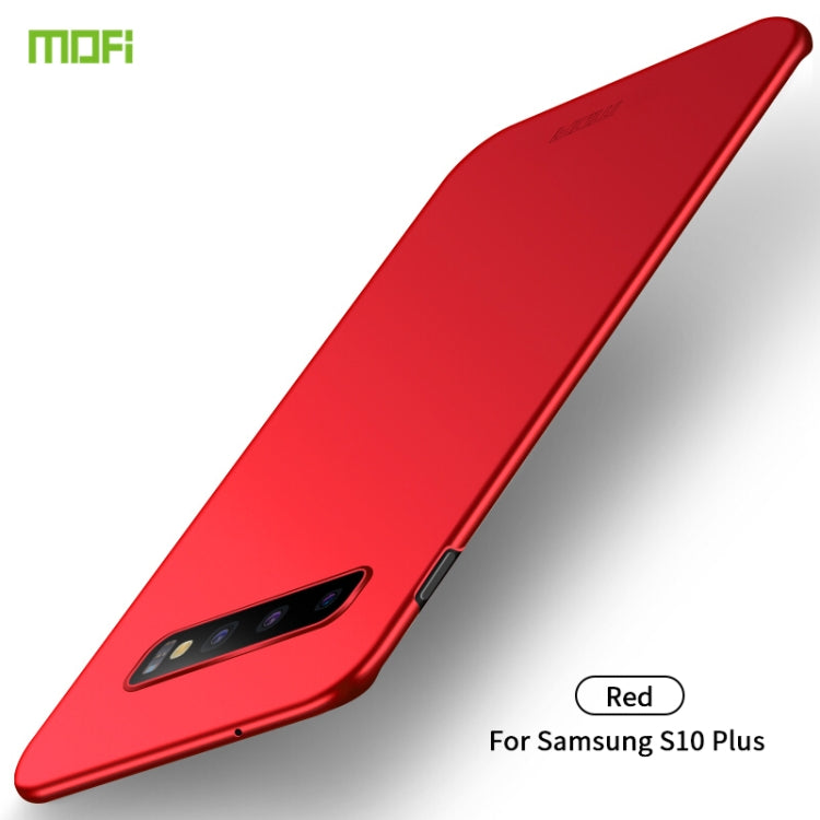 For Galaxy S10+ MOFI Frosted PC Ultra-thin Hard Case(Red) - Galaxy Phone Cases by MOFI | Online Shopping South Africa | PMC TechLife | Buy Now Pay Later Mobicred