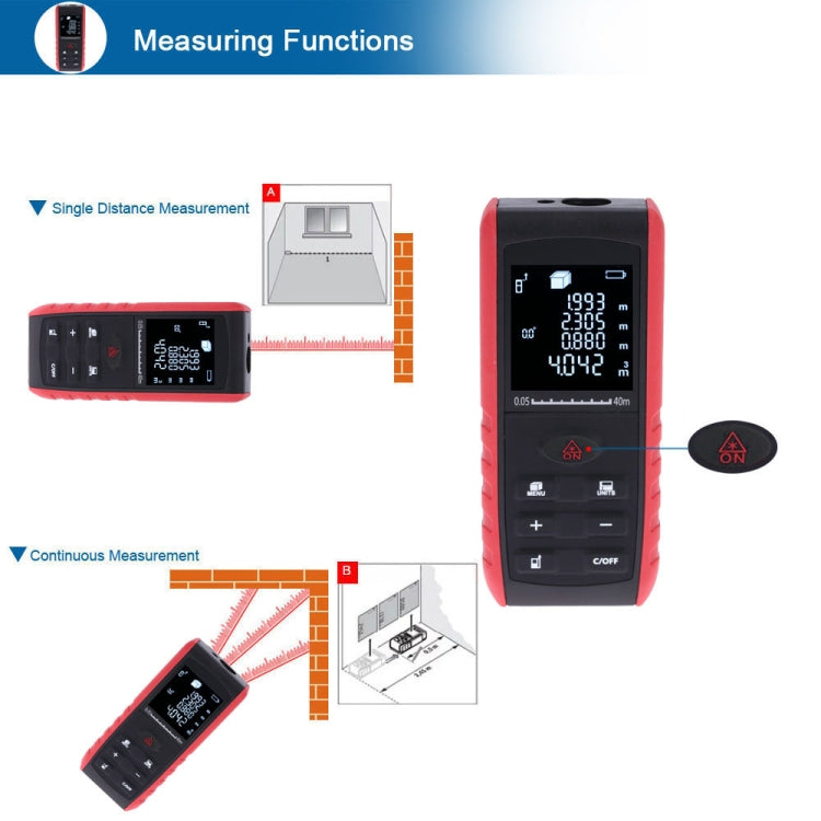 E40 Laser Rangefinder Laser Distance Meter Measuring Device Digital Handheld Tools Module Range 40m Range Finder - Laser Rangefinder by PMC Jewellery | Online Shopping South Africa | PMC Jewellery | Buy Now Pay Later Mobicred