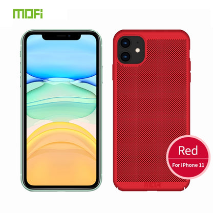 For iPhone 11 MOFI Breathable PC Ultra-thin All-inclusive Protective Case(Red) - iPhone 11 Cases by MOFI | Online Shopping South Africa | PMC Jewellery