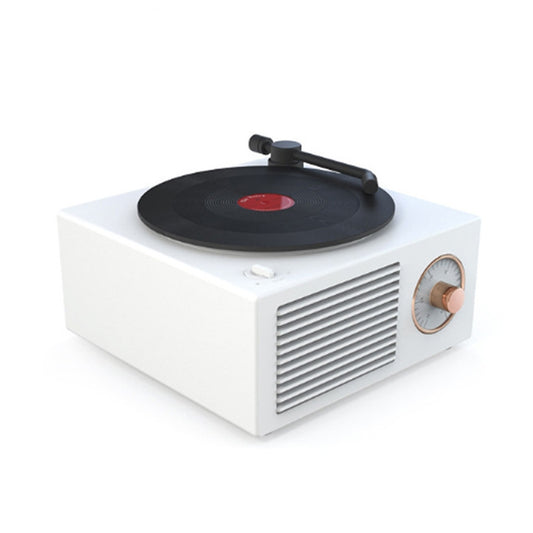 X10 Atomic Bluetooth Speakers Retro Vinyl Player Desktop Wireless Creative Multifunction Mini Stereo Speakers(Elegant White) - Desktop Speaker by PMC Jewellery | Online Shopping South Africa | PMC Jewellery | Buy Now Pay Later Mobicred