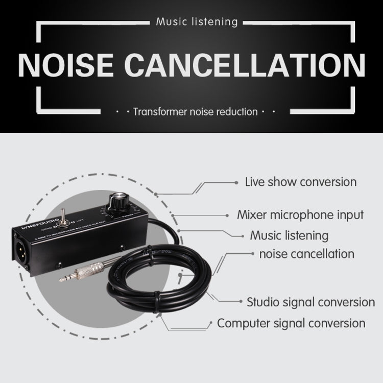 B012 Professional Stereo Signal Converted to Microphone Balanced Signal Output -  by PMC Jewellery | Online Shopping South Africa | PMC Jewellery | Buy Now Pay Later Mobicred