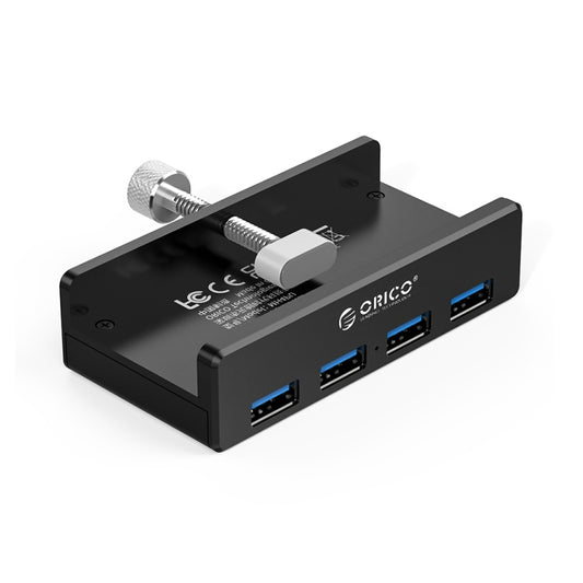 ORICO  MH4PU-P Aluminum Alloy 4 Ports USB3.0 Clip-type HUB(Black) - USB 3.0 HUB by ORICO | Online Shopping South Africa | PMC Jewellery | Buy Now Pay Later Mobicred