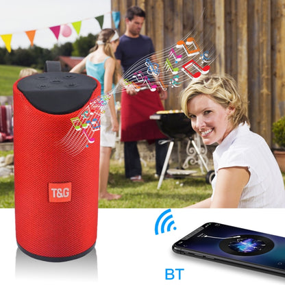 T&G TG113 Portable Bluetooth Speakers Waterproof Stereo Outdoor Loudspeaker MP3 Bass Sound Box with FM Radio(Red) - Desktop Speaker by T&G | Online Shopping South Africa | PMC Jewellery | Buy Now Pay Later Mobicred