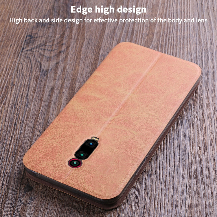 For Xiaomi Mi 9T/9T Pro/Redmi K20 MOFI Crazy Horse Texture Horizontal Flip Protective Leather Case(Brown) - Xiaomi Cases by MOFI | Online Shopping South Africa | PMC Jewellery | Buy Now Pay Later Mobicred