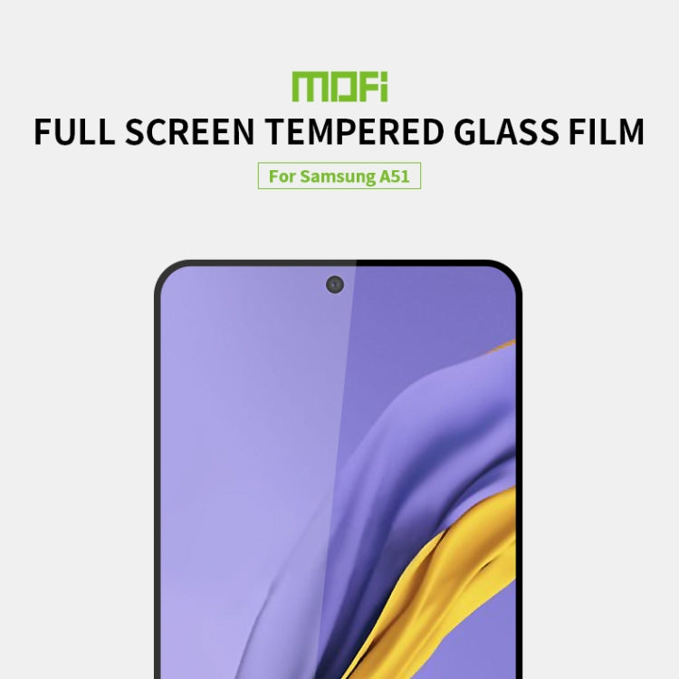 For Galaxy A71 MOFI 9H 2.5D Full Screen Tempered Glass Film(Black) - Galaxy Tempered Glass by MOFI | Online Shopping South Africa | PMC Jewellery