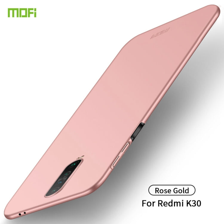 For Xiaomi RedMi K30 MOFI Frosted PC Ultra-thin Hard Case(Rose gold) - Galaxy Phone Cases by MOFI | Online Shopping South Africa | PMC Jewellery