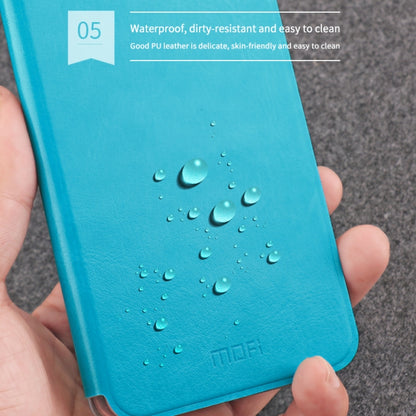 For Xiaomi Mi 10 Pro MOFI Rui Series Classical Leather Embedded Steel Plate All-inclusive Horizontal Flip PU Leather Case(Blue) - Xiaomi Cases by MOFI | Online Shopping South Africa | PMC Jewellery