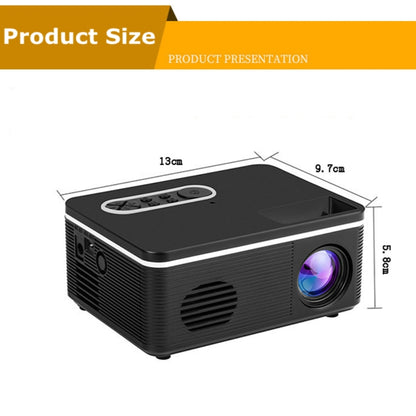 S361 80 lumens 320 x 240 Pixel Portable Mini Projector, Support 1080P, EU Plug(Black) - LED Projector by PMC Jewellery | Online Shopping South Africa | PMC Jewellery | Buy Now Pay Later Mobicred