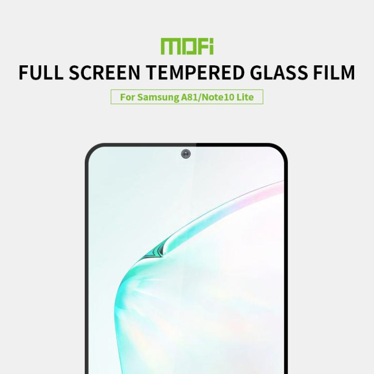 For Galaxy A81 / Note 10 Lite MOFI 9H 2.5D Full Screen Tempered Glass Film(Black) - Galaxy Tempered Glass by MOFI | Online Shopping South Africa | PMC Jewellery