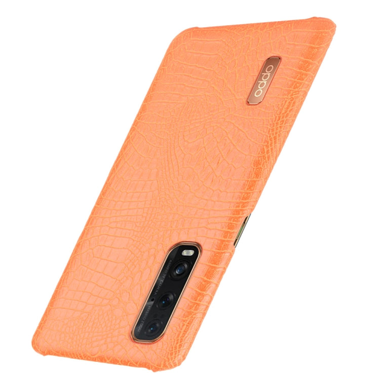 For Oppo Find X2 Pro Shockproof Crocodile Texture PC + PU Case(Orange) - OPPO Cases by PMC TechLife | Online Shopping South Africa | PMC TechLife | Buy Now Pay Later Mobicred