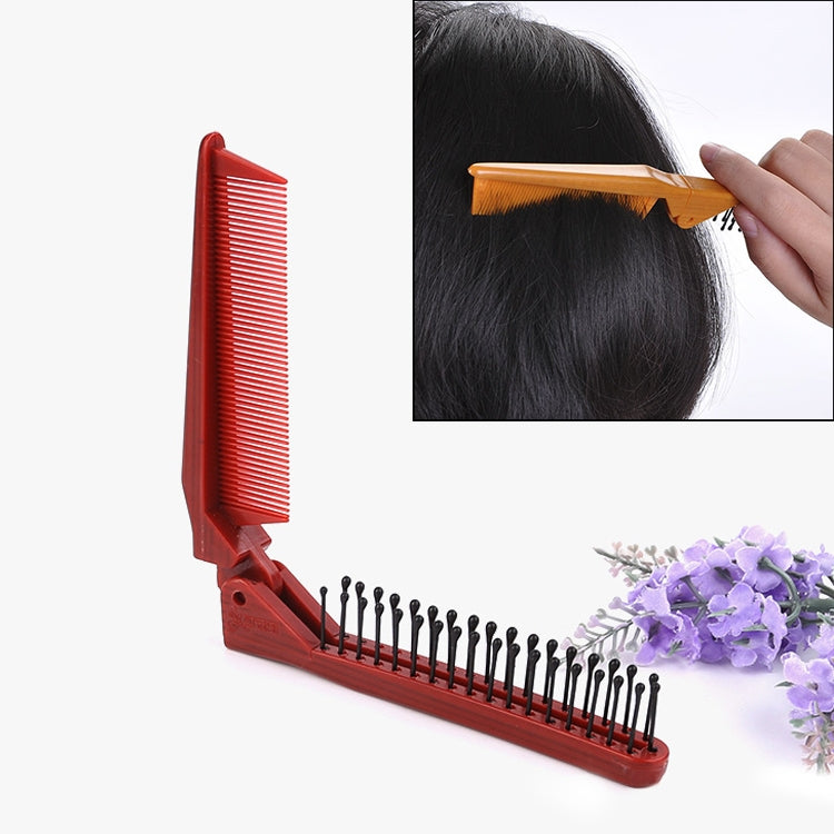 Portable Travel Folding Comb Anti-static Massage Comb(Red Wood Grain) - free shipping - PMC TechLife - Order now!