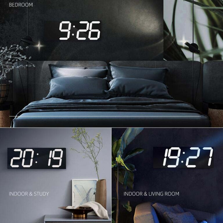 Wall Sticker LED Wall Clock Decorative Clock Creative Acrylic Mirror Clock US Plug, Style:Remote Version Sealed Box(Green Font) - Wall Clock by PMc TechLife | Online Shopping South Africa | PMc TechLife | Buy Now Pay Later Mobicred