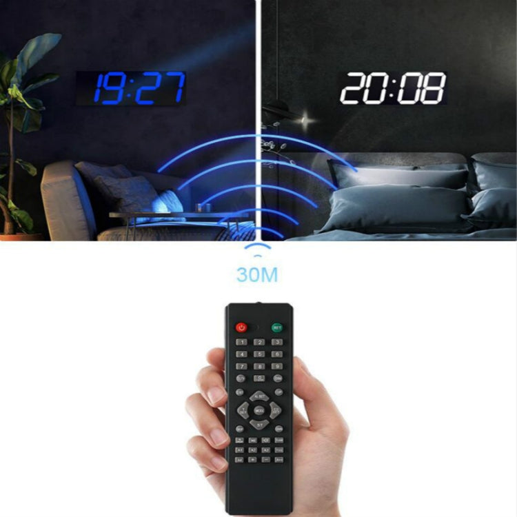 Wall Sticker LED Wall Clock Decorative Clock Creative Acrylic Mirror Clock US Plug, Style:Remote Version Sealed Box(Gold Font) - Wall Clock by PMc TechLife | Online Shopping South Africa | PMc TechLife | Buy Now Pay Later Mobicred