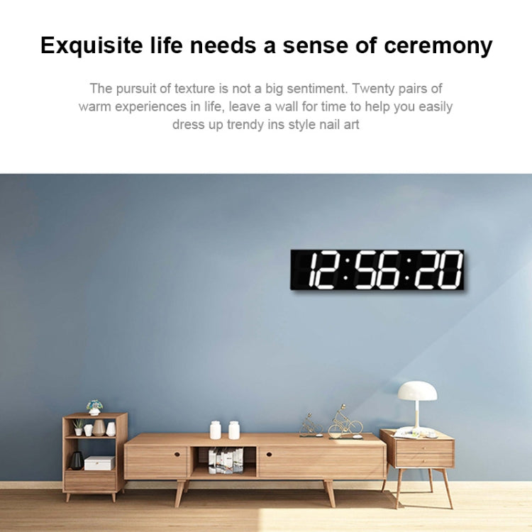 Multifunctional LED Wall Clock Creative Digital Clock, Style:Sealed Box Remote Control(White Font) - free shipping - PMc TechLife - Order now!