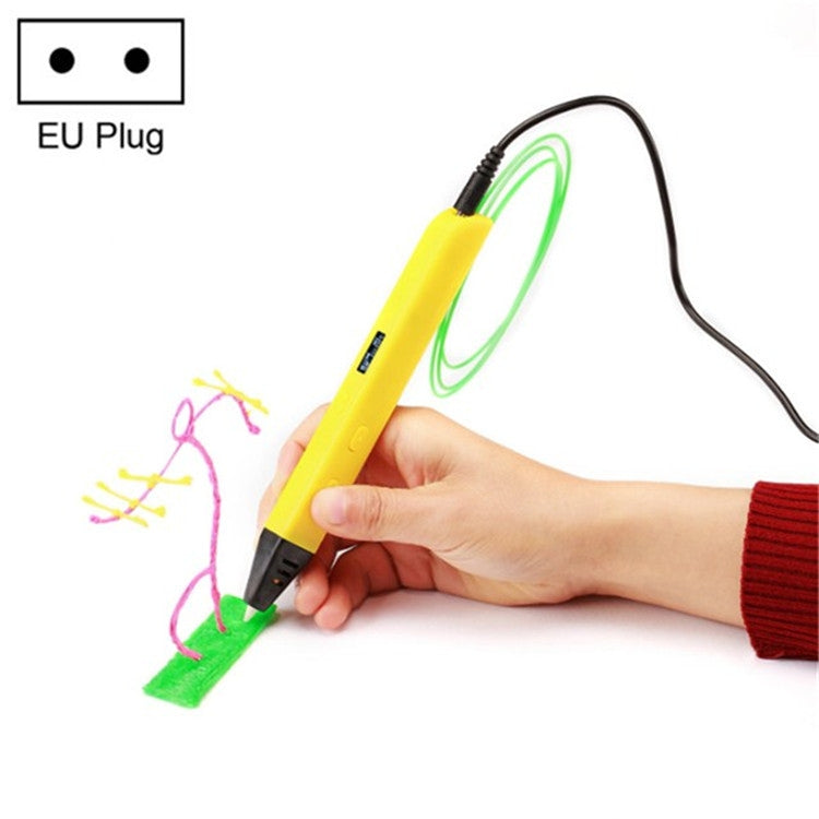 RP800A Childrens Educational Toys 3D Printing Pen, Plug Type:EU Plug(Yellow) - 3D Printer by PMC Jewellery | Online Shopping South Africa | PMC Jewellery | Buy Now Pay Later Mobicred