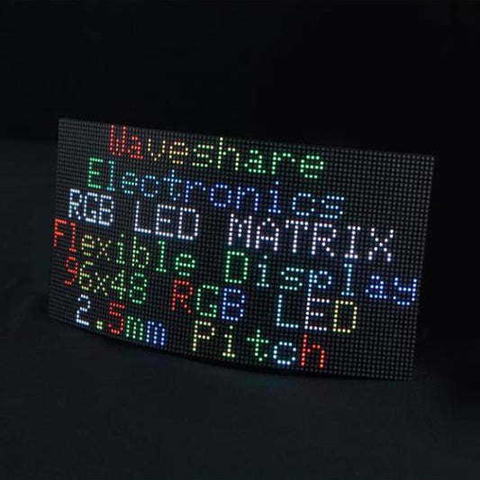 Waveshare Flexible RGB Full-color LED Matrix Panel, 2.5mm Pitch, 96x48 Pixels, Adjustable Brightness Bendable PCB - Other Accessories by Waveshare | Online Shopping South Africa | PMC Jewellery | Buy Now Pay Later Mobicred