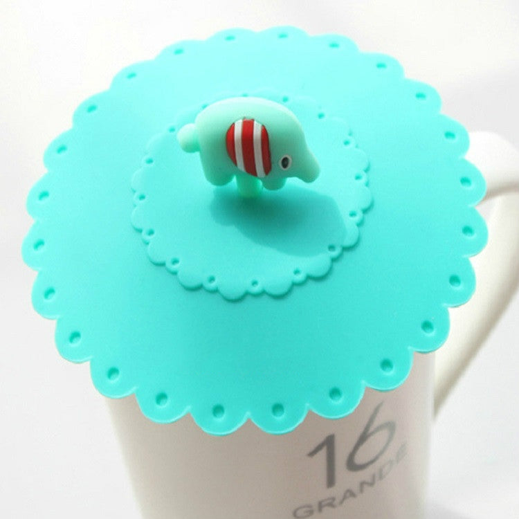 Cartoon Elephant Dustproof and Leakproof Silicone Cup Lid - Insulation by PMC TechLife | Online Shopping South Africa | PMC TechLife