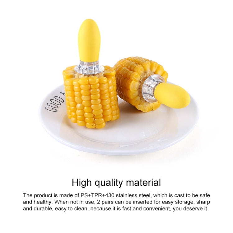 5 Pairs Outdoor BBQ Stainless Steel Corn Fork Fruit Fork Corn Device(Green) - Gadgets by PMC TechLife | Online Shopping South Africa | PMC TechLife | Buy Now Pay Later Mobicred