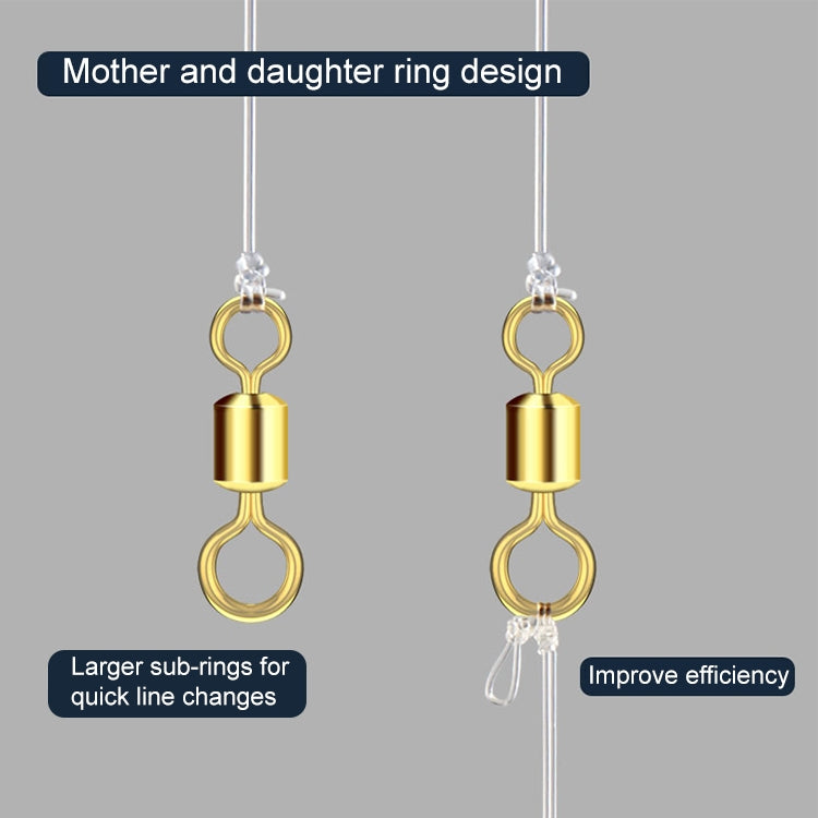 100 PCS Fishing Tackle Supplies Zimu Swivel Gold-plated Swivel Fishing Accessories, Specification:Length 1.0cm(Gold) - Fishing Hooks by PMc TechLife | Online Shopping South Africa | PMc TechLife | Buy Now Pay Later Mobicred