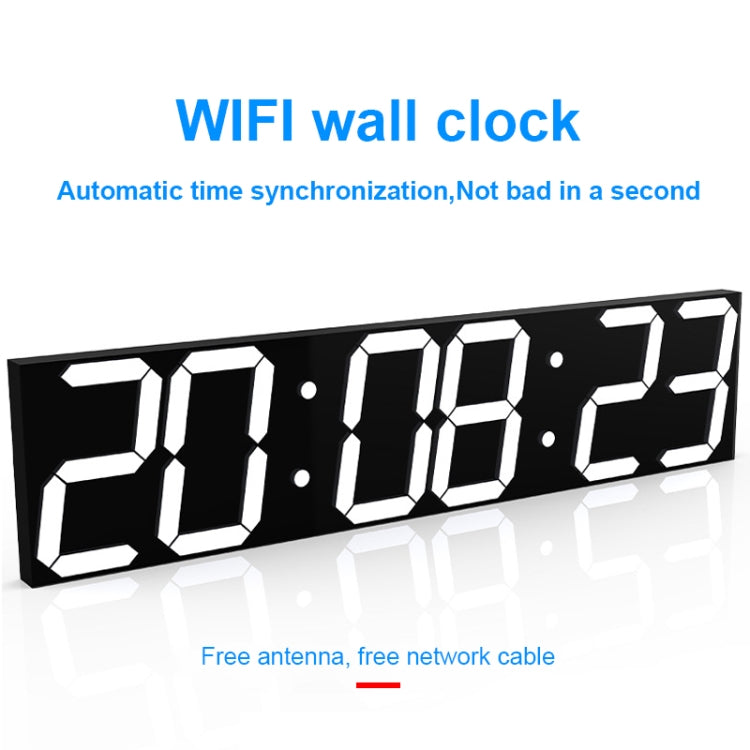 Creative LED Digital Wall Clock Multi-function WIFI Clock, Style:6 Bit Hollow WIFI(Red) - Wall Clock by PMc TechLife | Online Shopping South Africa | PMc TechLife | Buy Now Pay Later Mobicred