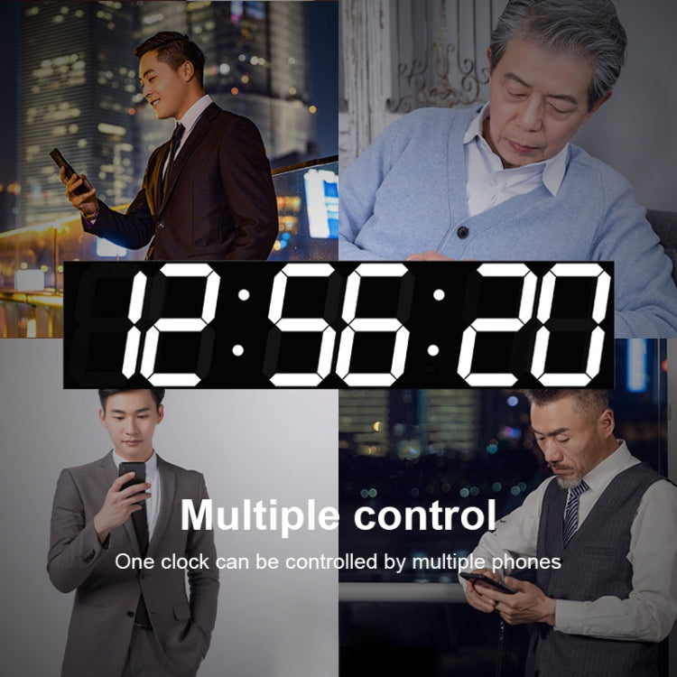 Creative LED Digital Wall Clock Multi-function WIFI Clock, Style:6 Bit Hollow WIFI(Red) - Wall Clock by PMc TechLife | Online Shopping South Africa | PMc TechLife | Buy Now Pay Later Mobicred