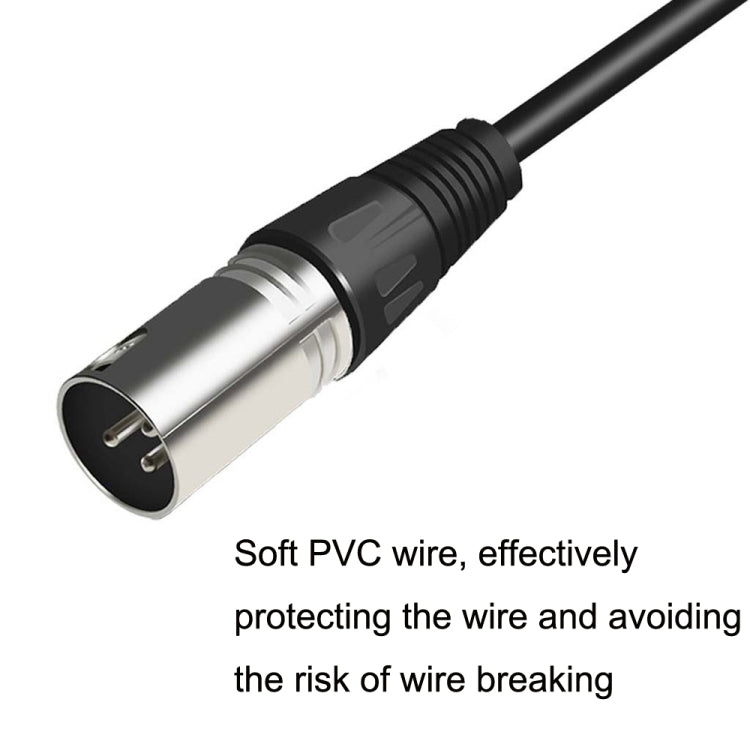 6.35mm Caron Male To XLR 2pin Balance Microphone Audio Cable Mixer Line, Size:10m - Microphone Audio Cable & Connector by PMC Jewellery | Online Shopping South Africa | PMC Jewellery | Buy Now Pay Later Mobicred