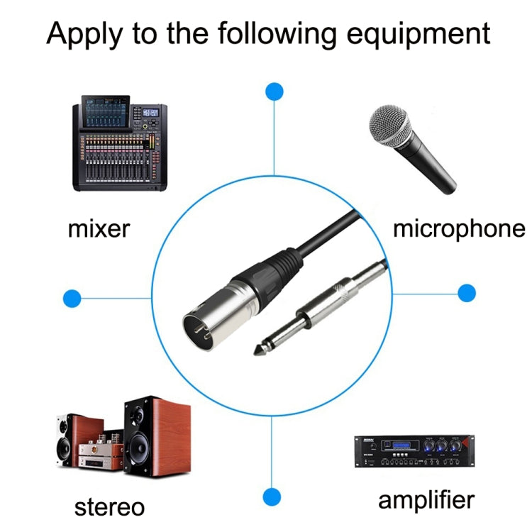 6.35mm Caron Male To XLR 2pin Balance Microphone Audio Cable Mixer Line, Size:20m - Microphone Audio Cable & Connector by PMC Jewellery | Online Shopping South Africa | PMC Jewellery | Buy Now Pay Later Mobicred