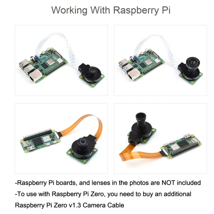 Waveshare For Raspberry Pi Camera M12 High Sensitivity Lens, 12.3MP IMX477R Sensor, 23945 - Raspberry Pi Accessories by WAVESHARE | Online Shopping South Africa | PMC Jewellery | Buy Now Pay Later Mobicred