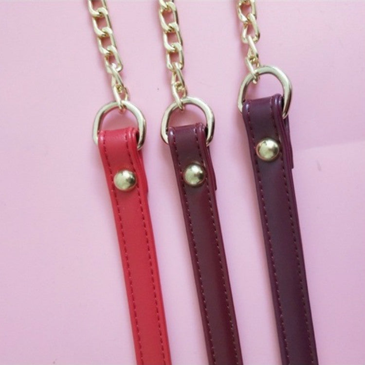 Women Bag PU Leather Chain Long Shoulder Strap Bag Accessories(Black) - Accessories by PMC TechLife | Online Shopping South Africa | PMC TechLife | Buy Now Pay Later Mobicred