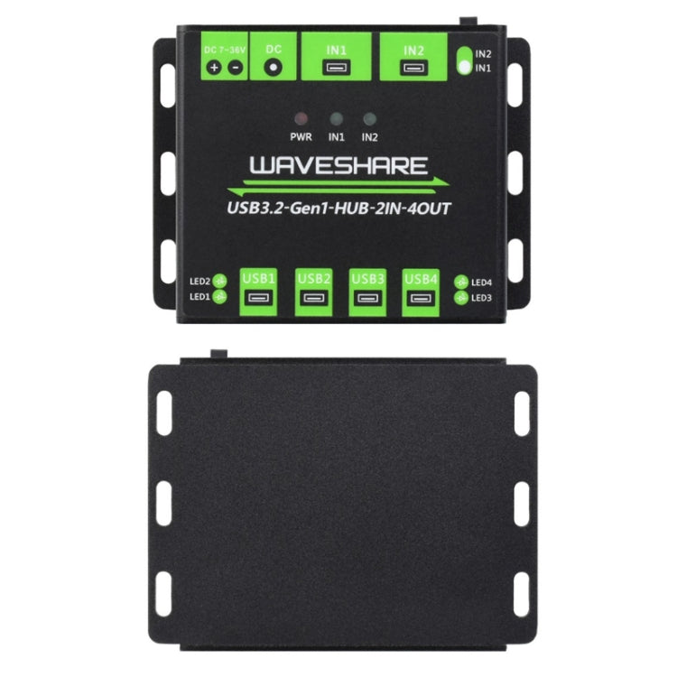 Waveshare 23929 USB HUB, Extending 4 X USB 3.2 Ports, Switchable Dual Hosts, Multi Protections - free shipping - PMC Jewellery - Order now!