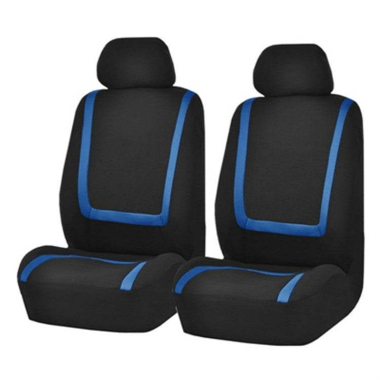 Universal Car Seat Cover Polyester Fabric Automobile Seat Covers Car Seat Cover Vehicle Seat Protector Interior Accessories 4pcs Set Blue - Seat Accessories by PMC Jewellery | Online Shopping South Africa | PMC Jewellery | Buy Now Pay Later Mobicred