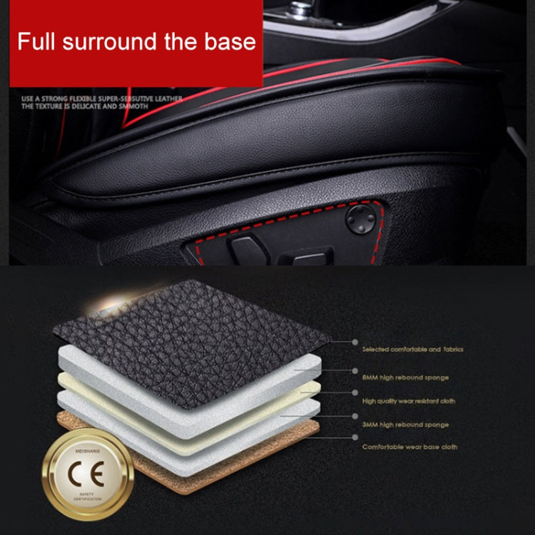 Universal PU Leather Car Seat Cover Black Red - Seat Accessories by PMC TechLife | Online Shopping South Africa | PMC TechLife | Buy Now Pay Later Mobicred