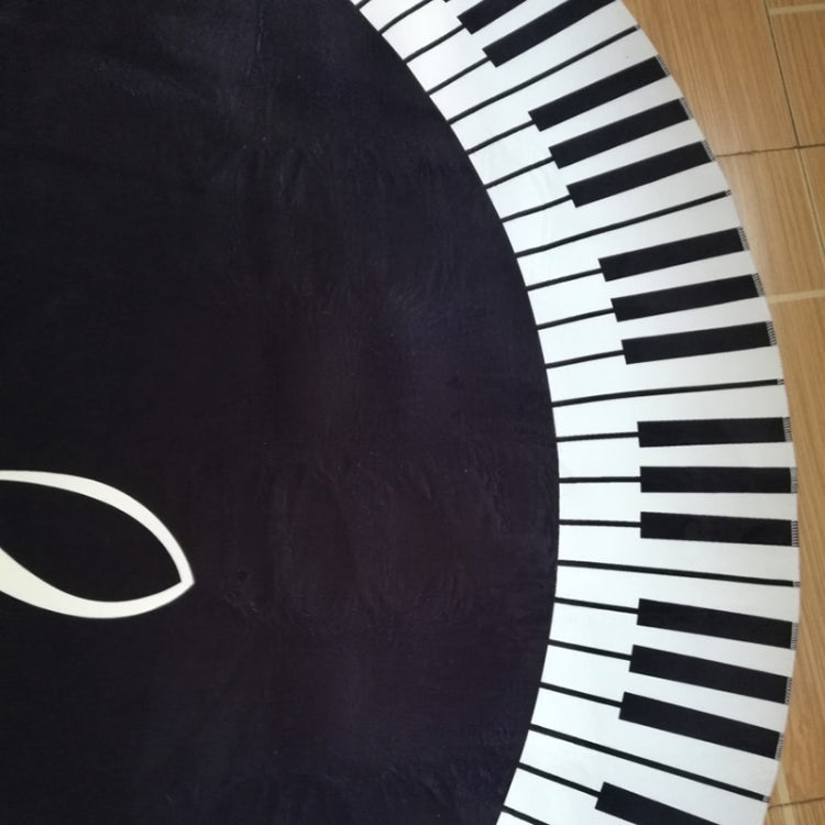 Music Symbol Piano Key  Round Carpet  Home Bedroom Mat Floor Decoration Rug, Diameter: 60cm(Round Piano) - Mats by PMC Jewellery | Online Shopping South Africa | PMC Jewellery