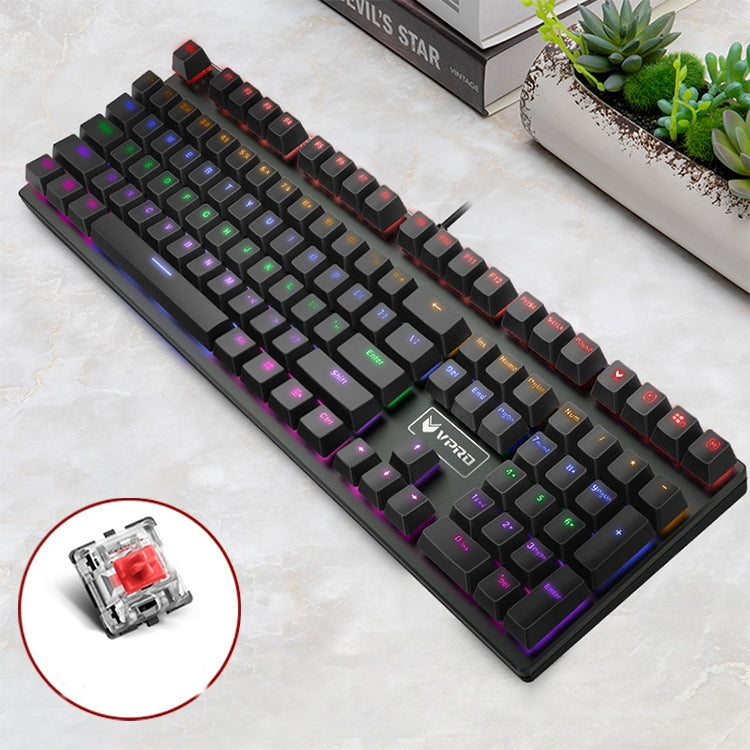 Rapoo V700S 104 Keys Mixed Color Backlight USB Wired Game Computer Without Punching Mechanical Keyboard(Red Shaft) - Wired Keyboard by Rapoo | Online Shopping South Africa | PMC Jewellery | Buy Now Pay Later Mobicred