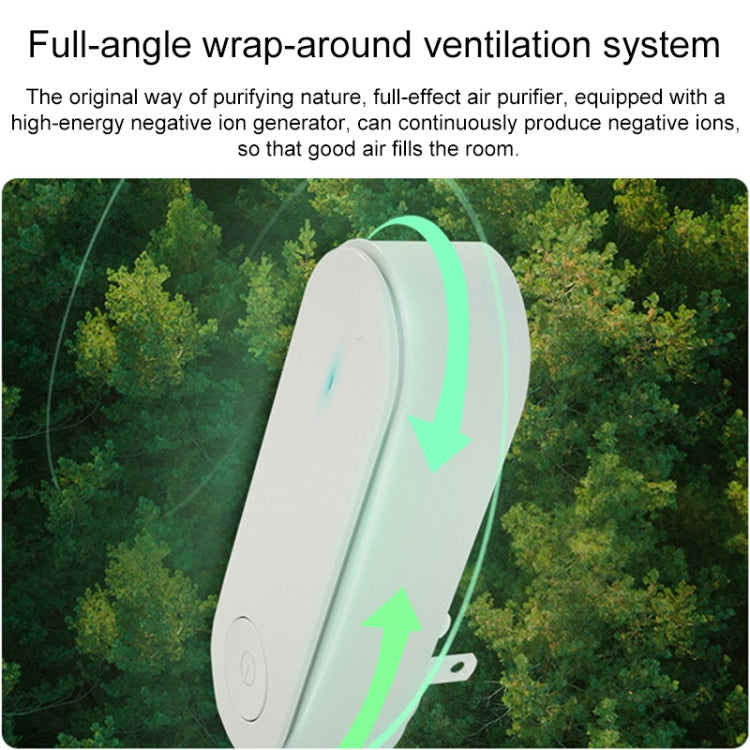 Mini Anion Air Purifier Smoke PM2.5 Remove Toilet Kitchen Air Purifier, Plug Type:EU Plug(White) - free shipping - PMC TechLife - Order now!
