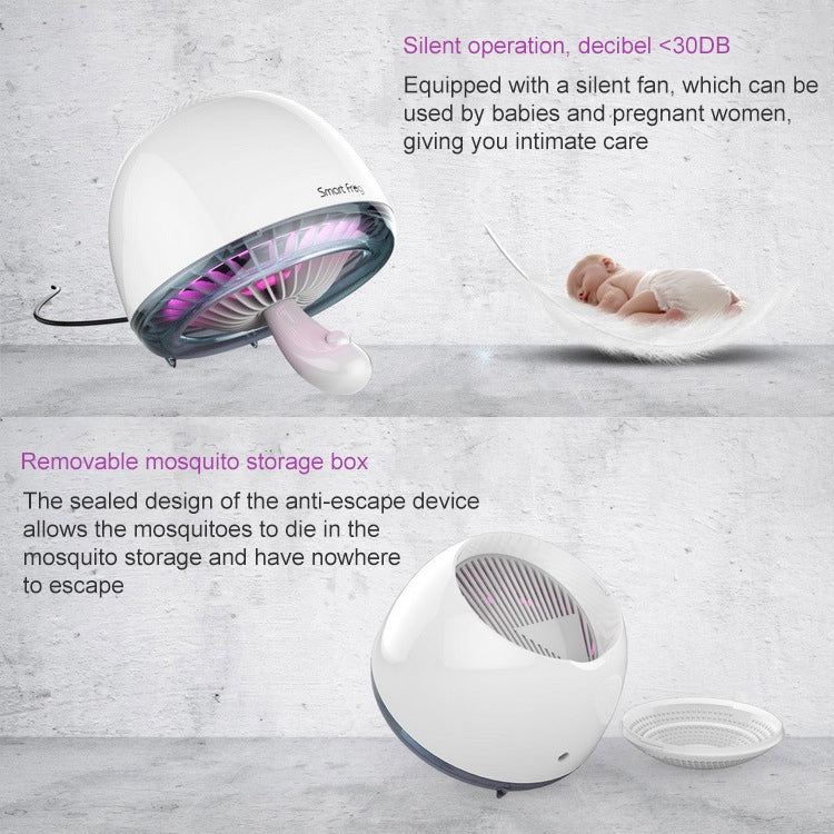 Mushroom Shaped Suction Type Mosquito Killer Ultraviolet Radiation-free Photocatalyst Mute Mosquito Repellent(White) - Repellents by PMC Jewellery | Online Shopping South Africa | PMC Jewellery | Buy Now Pay Later Mobicred