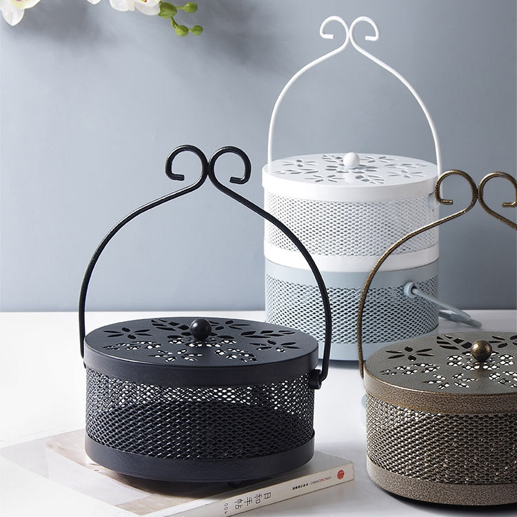 Outdoor Portable Multifunctional Hollow Fireproof Mosquito Coil Box with Lid(Black) - Mosquito Coil Tray by PMC TechLife | Online Shopping South Africa | PMC TechLife | Buy Now Pay Later Mobicred