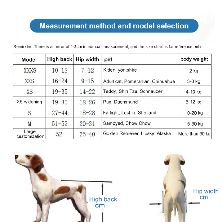 Pet Wheelchair Disabled Dog Old Dog Cat Assisted Walk Car Hind Leg Exercise Car For Dog/Cat Care, Size:XXS - Training Aids by PMC Jewellery | Online Shopping South Africa | PMC Jewellery | Buy Now Pay Later Mobicred