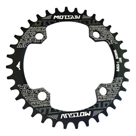 MOTSUV Narrow Wide Chainring MTB  Bicycle 104BCD Tooth Plate Parts(Black) - Bicycle Brake Parts by PMC Jewellery | Online Shopping South Africa | PMC Jewellery | Buy Now Pay Later Mobicred