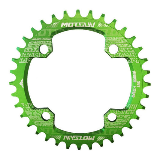 MOTSUV Narrow Wide Chainring MTB  Bicycle 104BCD Tooth Plate Parts(Green) - Bicycle Brake Parts by PMC Jewellery | Online Shopping South Africa | PMC Jewellery | Buy Now Pay Later Mobicred